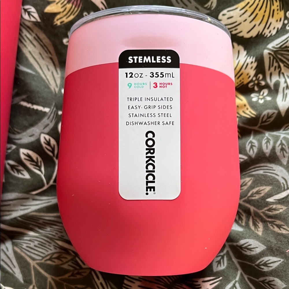 NWT Corkcicle Two-Tone Pink Canteen and Tumbler - Picture 2 of 4